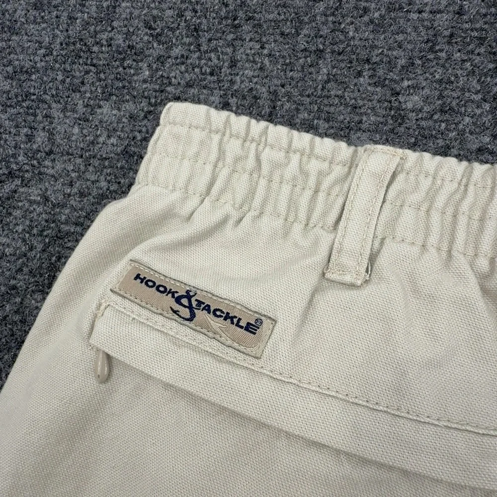 Hook & Tackle Shorts Mens 38 Tan Cotton Cargo Utility Fishing Gorpcore Style